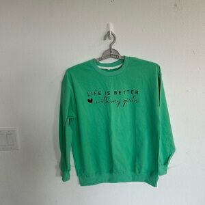 Women’s Green Sweat Shirt 

Size M